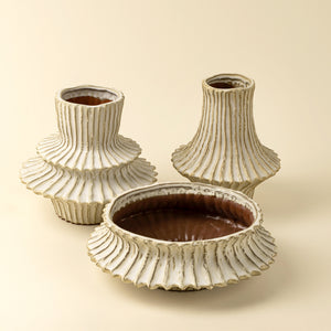 Stria Stoneware Vase
