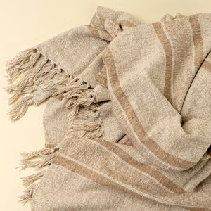 Clay Tulum Striped Throw