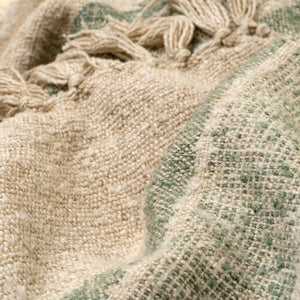 Green Tulum Striped Throw