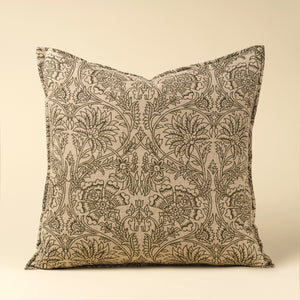 Floria Green Linen Pillow