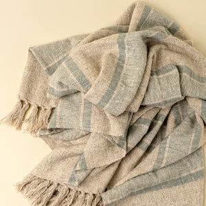 Blue Tulum Striped Throw
