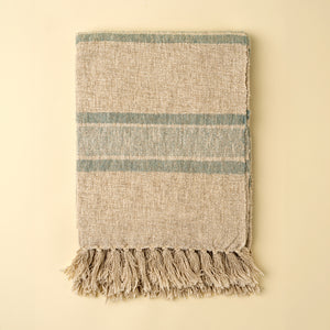 Blue Tulum Striped Throw