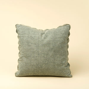 Sage Green Scalloped Edge Pillow