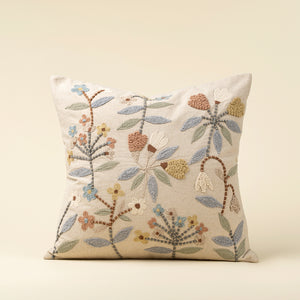Lunaflora Embroidered Pillow