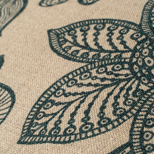 Arborea Teal Linen Pillow