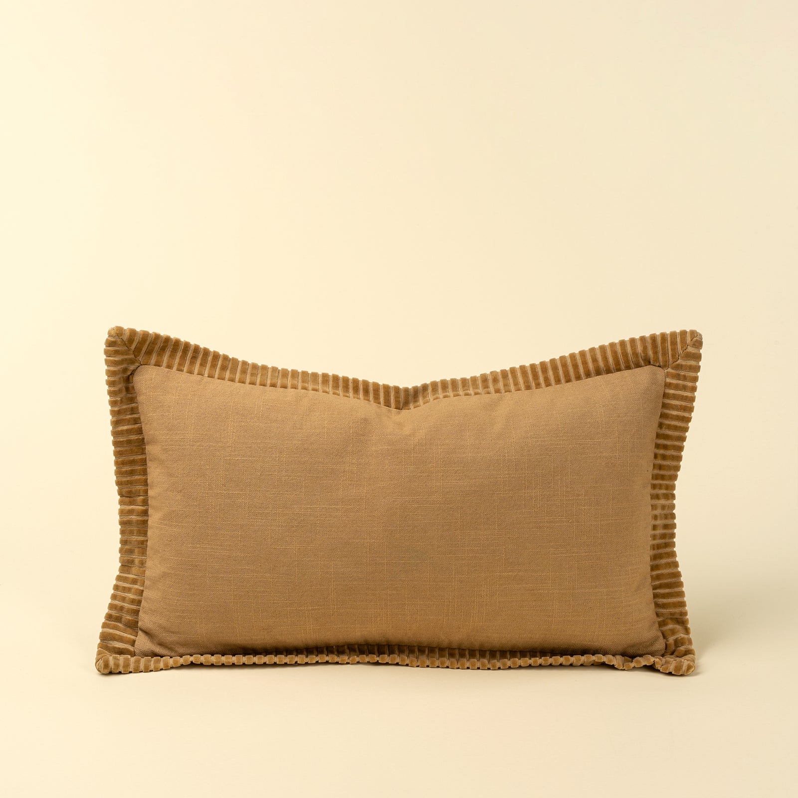 Gold Velvet Corded Edge Pillow