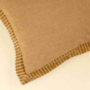 Gold Velvet Corded Edge Pillow