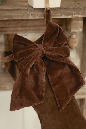 Clove Velvet Bow Clip