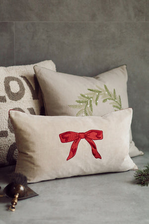 Velvet Bow Pillow