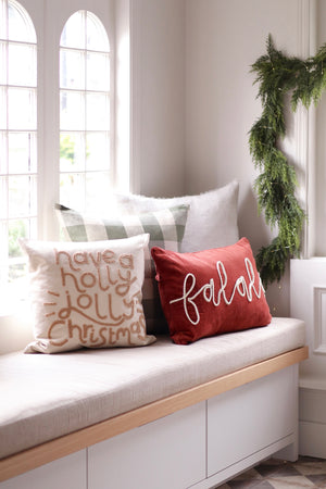 Holly Jolly Christmas Pillow