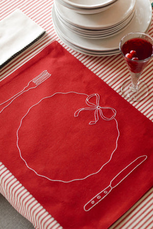 Red Bon Appetit Placemats