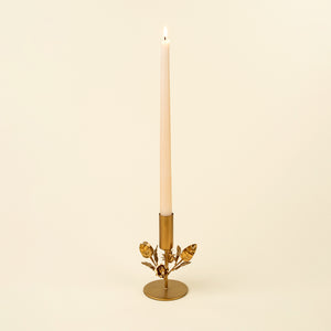 Small Gilded Rose Candle Holder