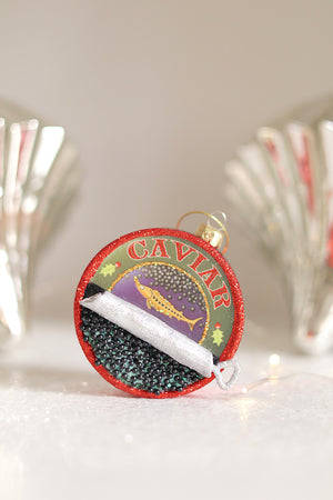 Caviar Glass Holiday Ornament