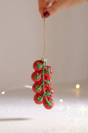 Tomato Vine Glass Ornament