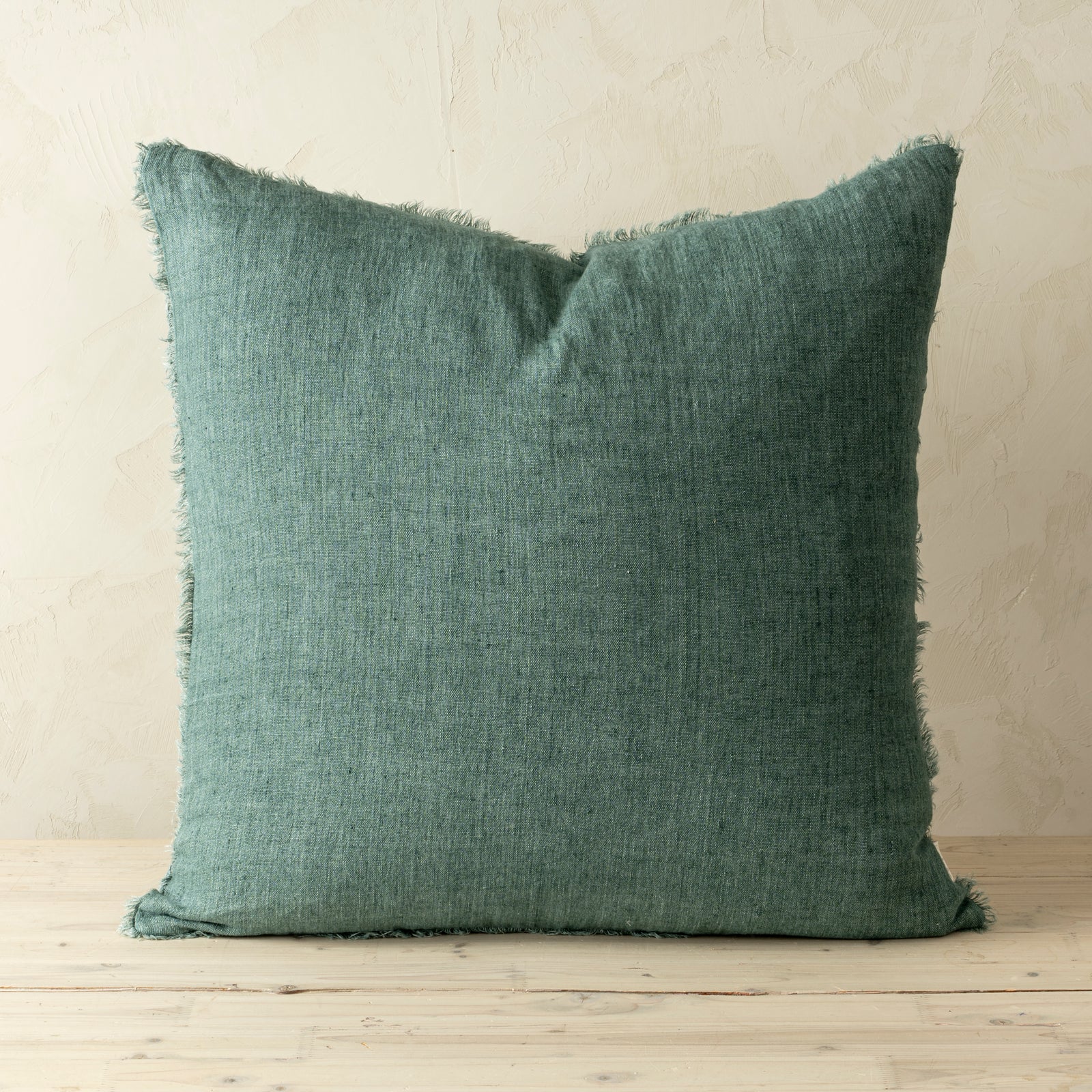 Celeste Green Linen Pillow Cover