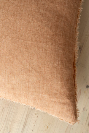 Terracotta Linen Pillow Cover