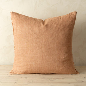 Terracotta Linen Pillow Cover