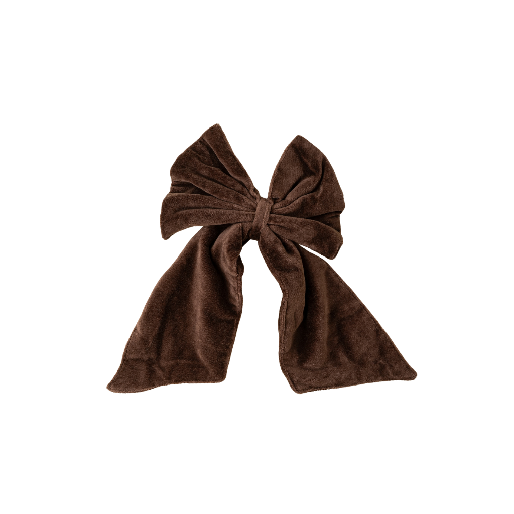 Clove Velvet Bow Clip
