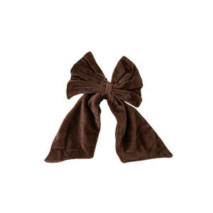Clove Velvet Bow Clip
