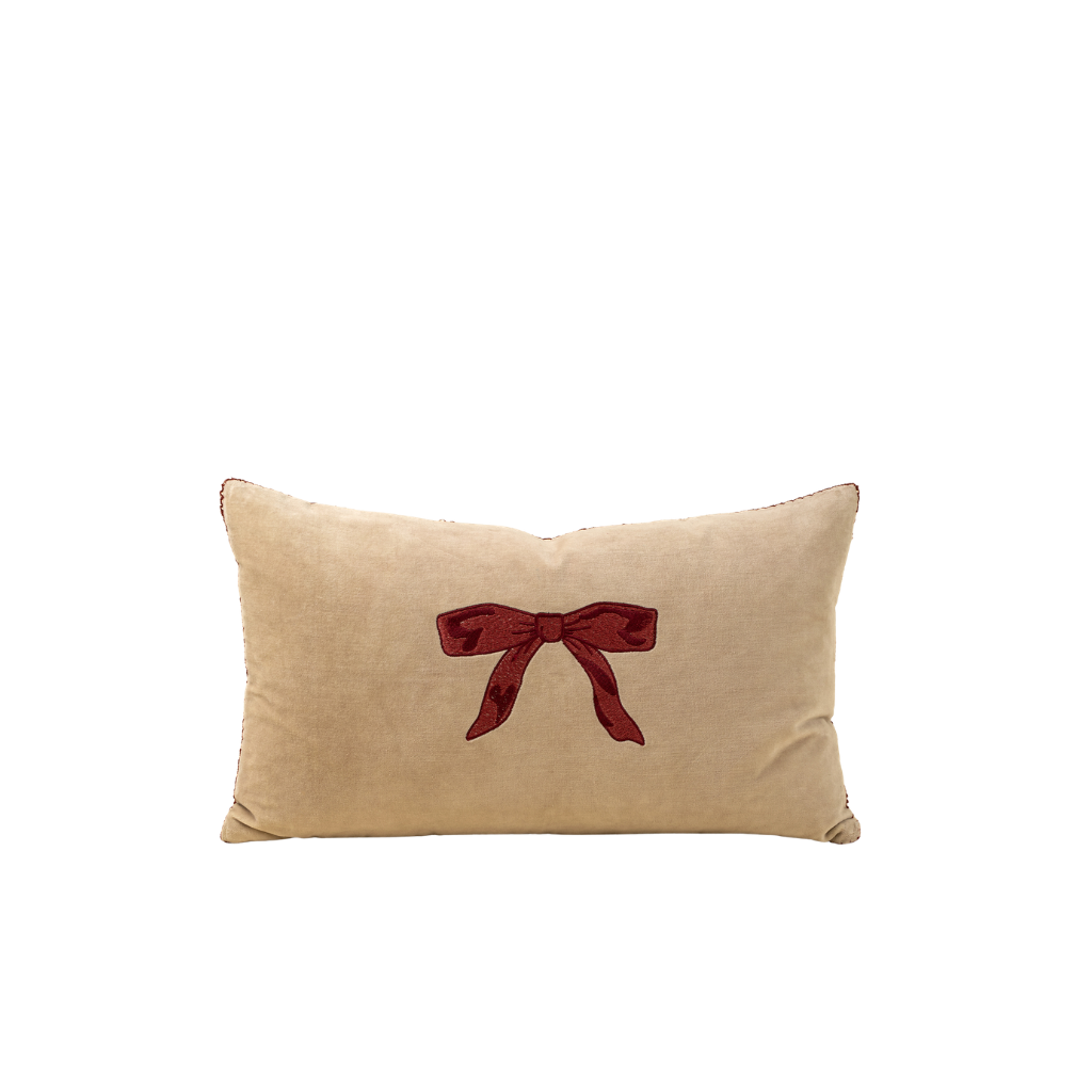 Velvet Bow Pillow