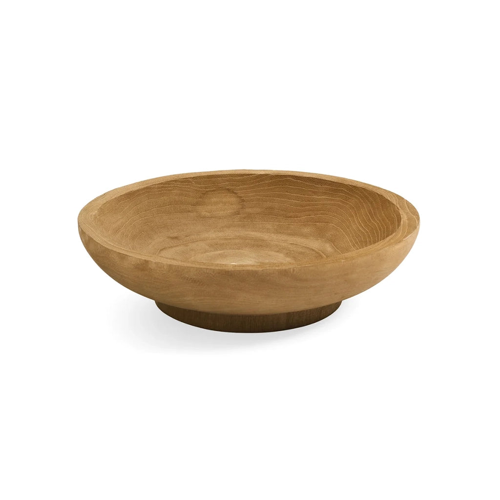 Low Natural Wood Bowl