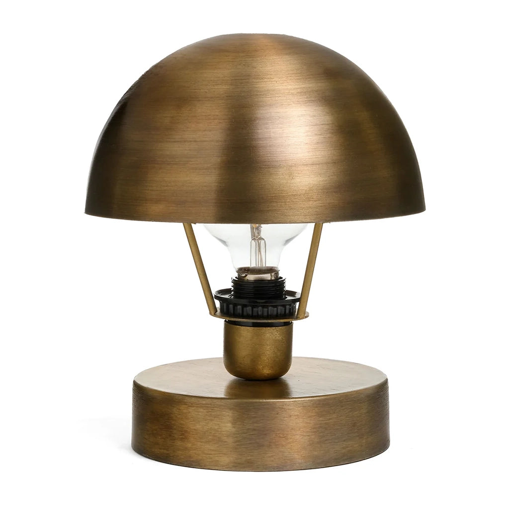 Antique Brass Mushroom Lamp