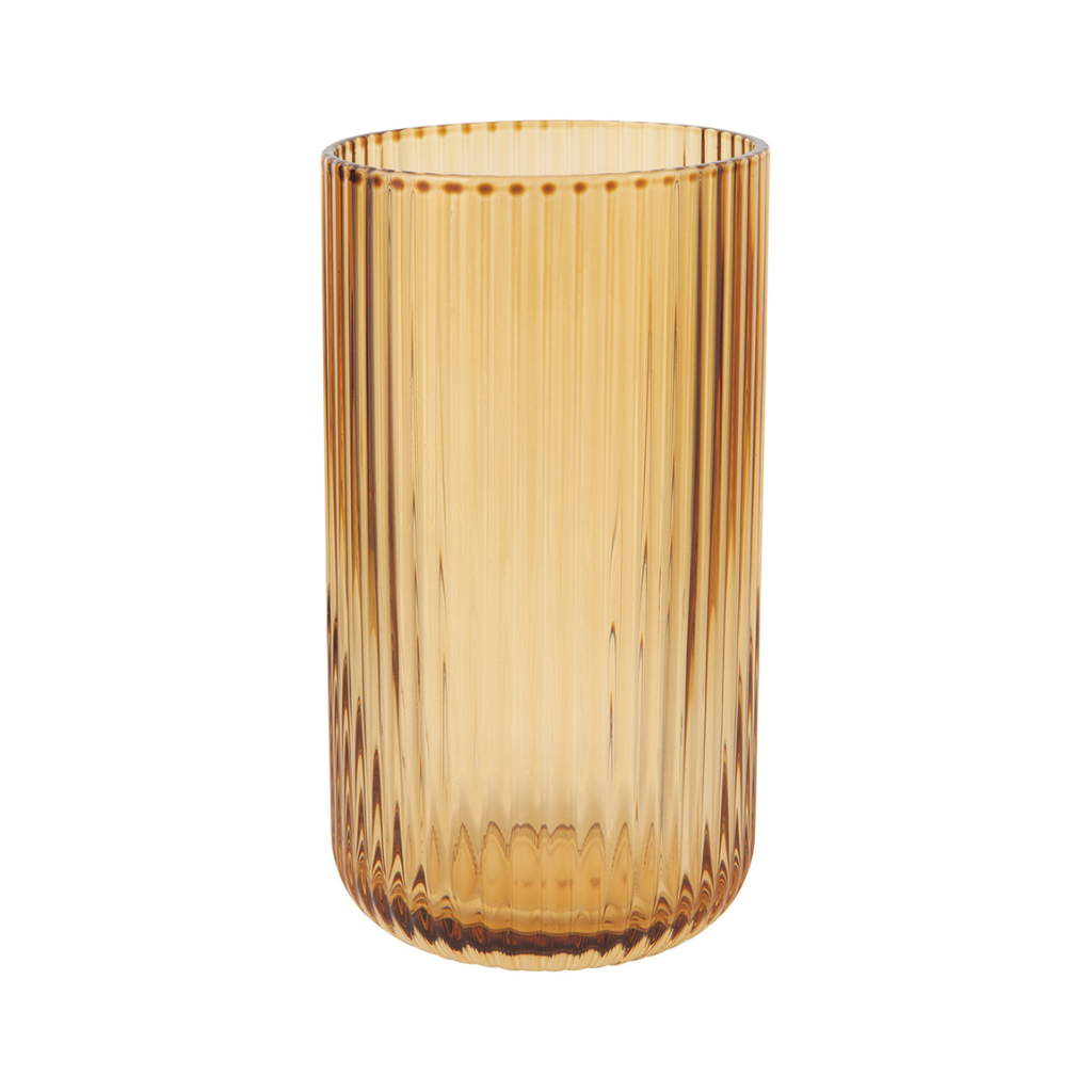 17oz Amber Fluted Tumbler