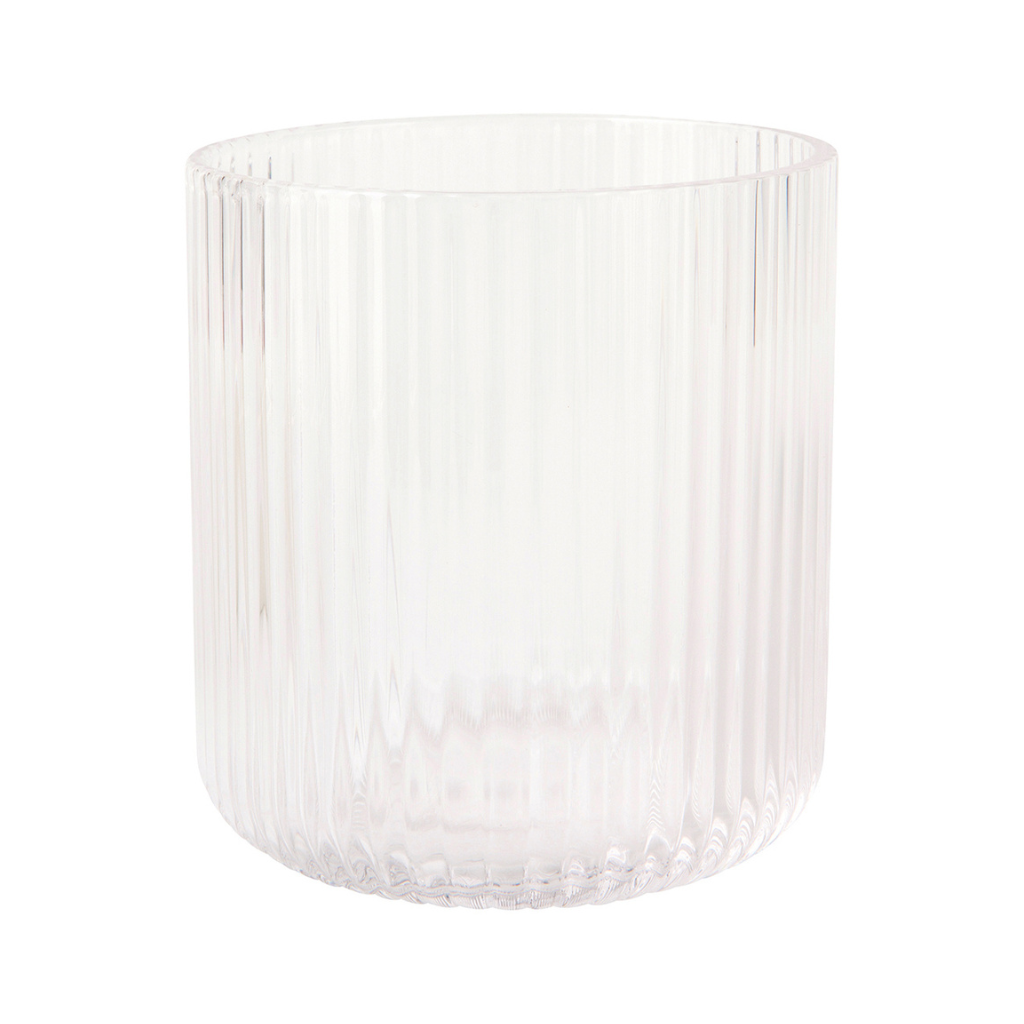 12oz Clear Fluted Tumbler