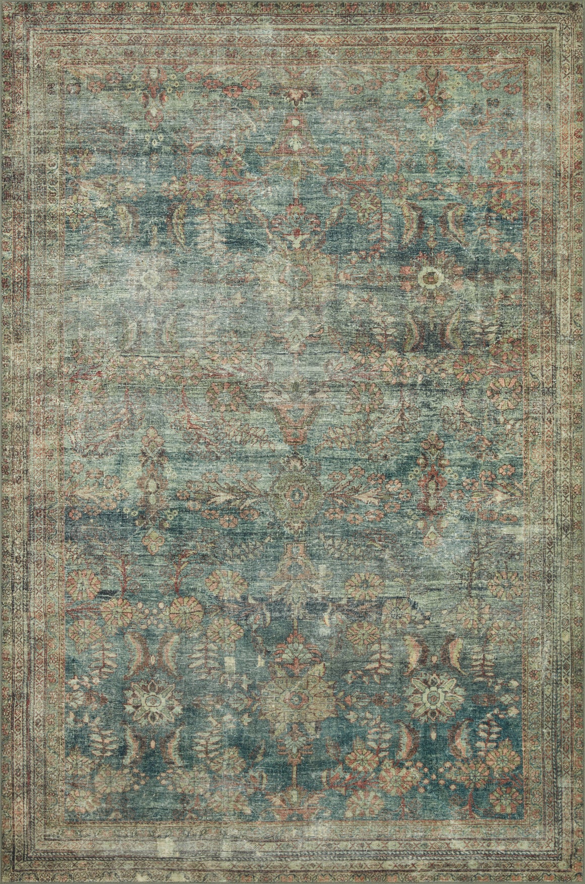 Banks Area Rug - Ocean/Spice