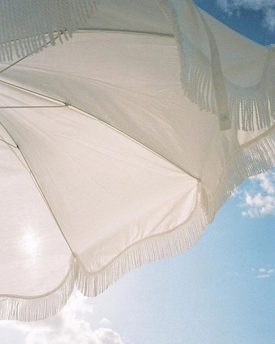 Holiday Beach Umbrella- Antique White