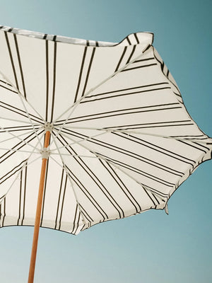 Amalfi Umbrella- Black Two Stripe