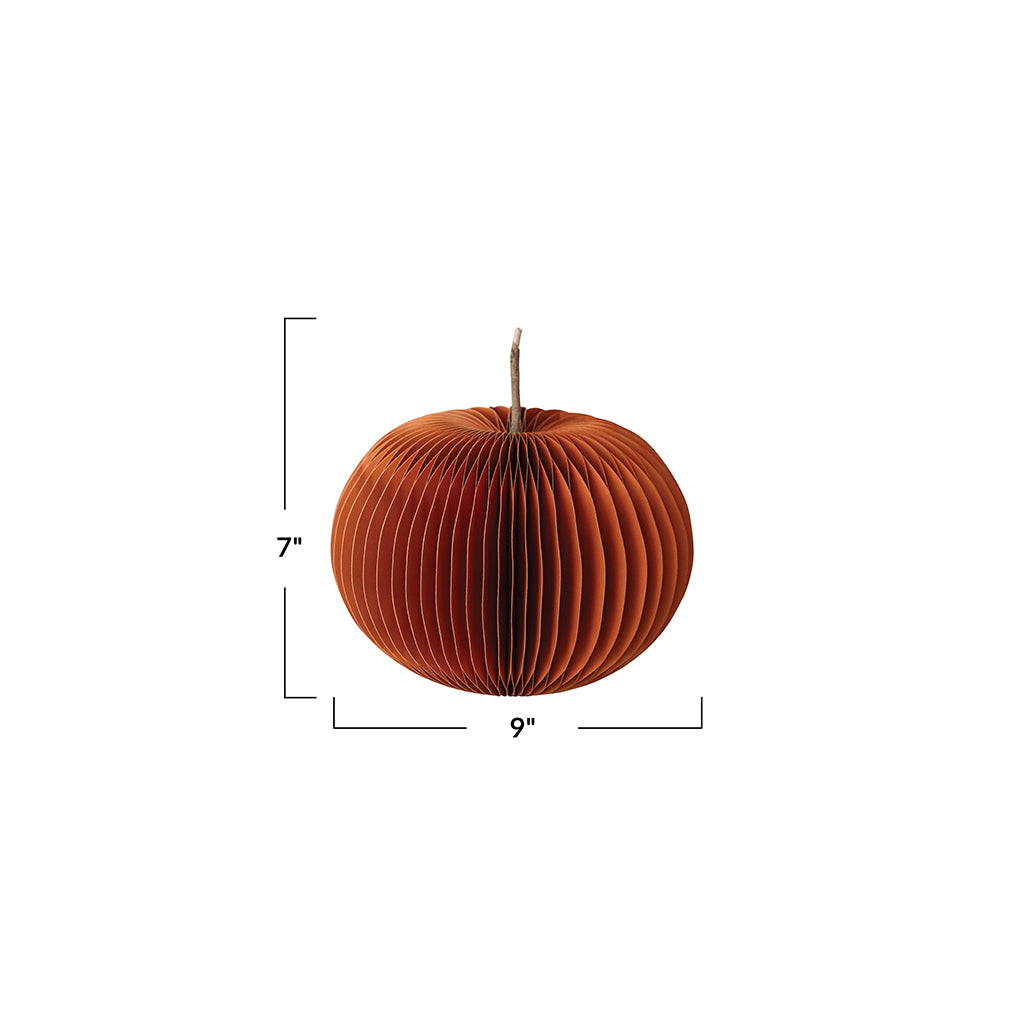 Large Honeycomb Paper Pumpkin