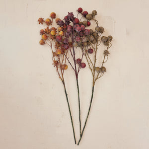 Faux Rose Hip Stem