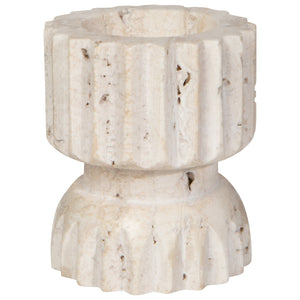 3" Iona Travertine Candle Holder