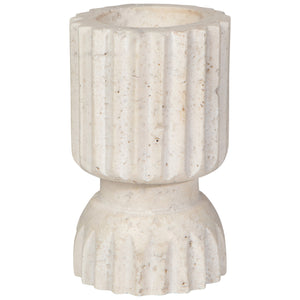 4" Iona Travertine Candle Holder
