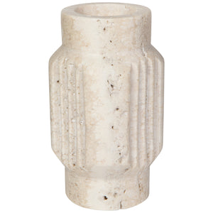 5" Atlis Travertine Candle Holder