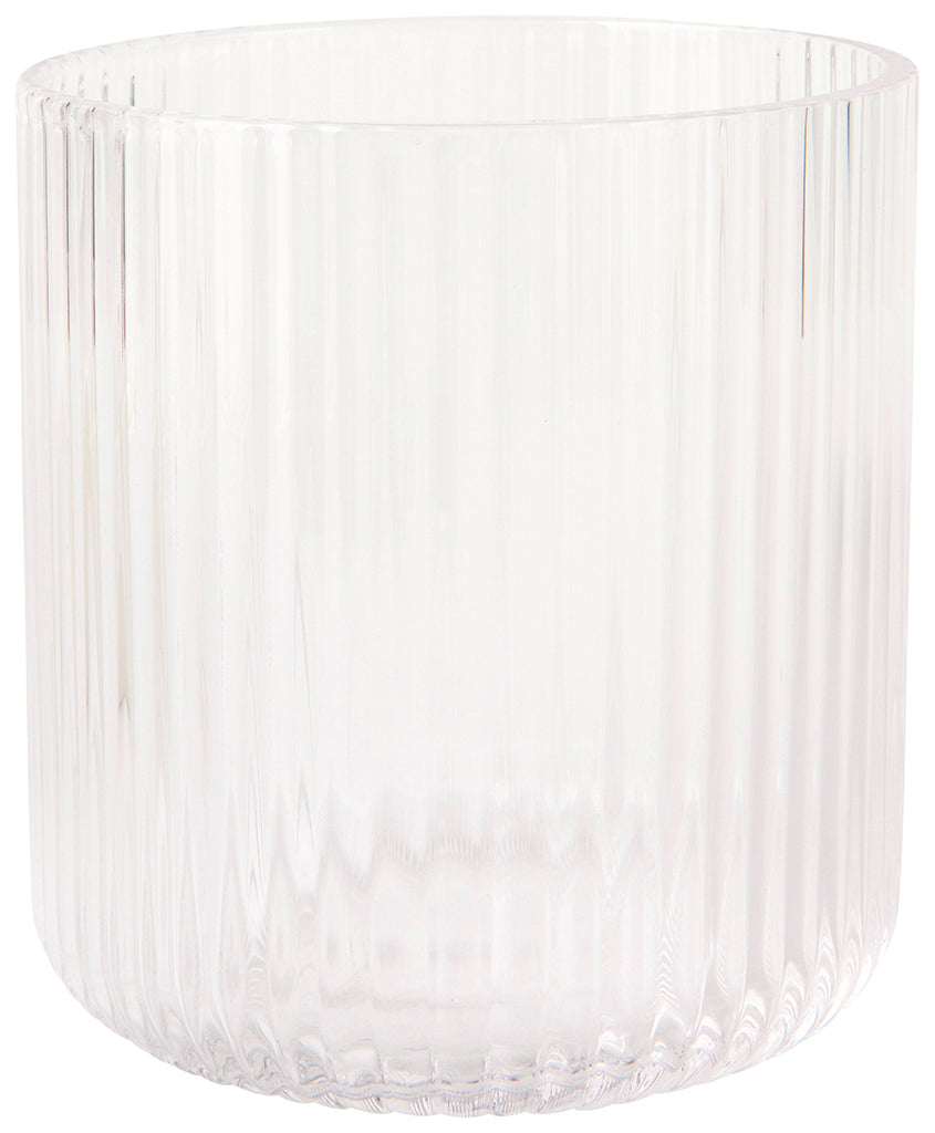 12oz Clear Fluted Tumbler