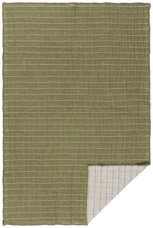 Olive Double Weave Kitchen Towels