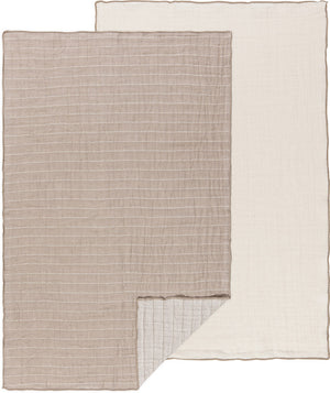 Dove Grey Double Weave Kitchen Towels