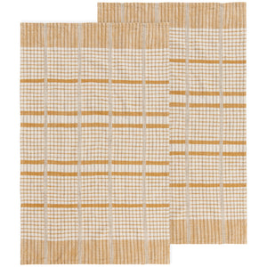 Set/2 Saffron Finley Check Dishtowels