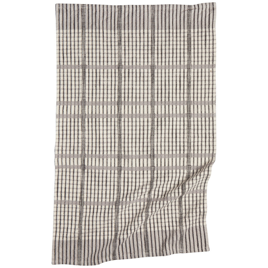 Set/2 Pewter Finley Check Dishtowels