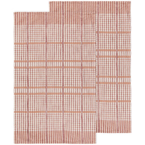 Set/2 Bisque Finley Check Dishtowels