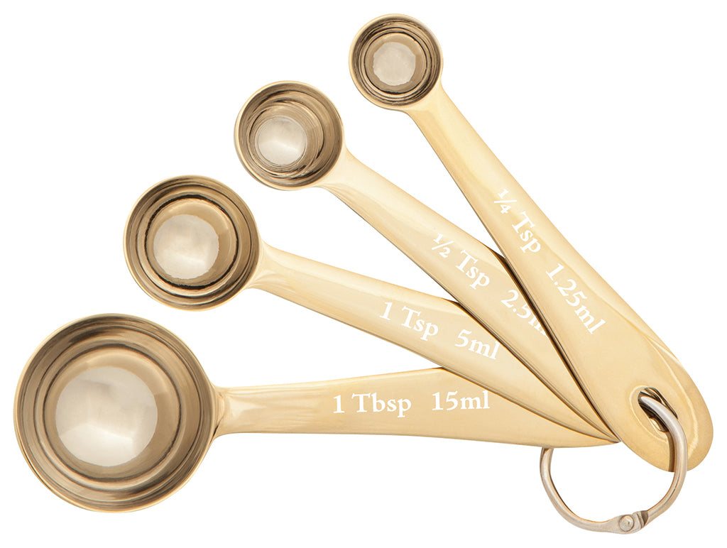 Set/4 Gold Measuring Spoons
