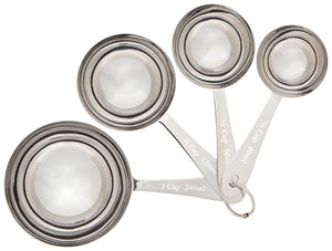 Set/4 Silver Measuring Cups