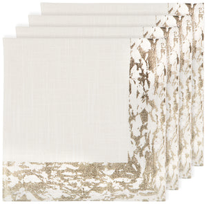 Set/4 Glimmer Gold Napkins