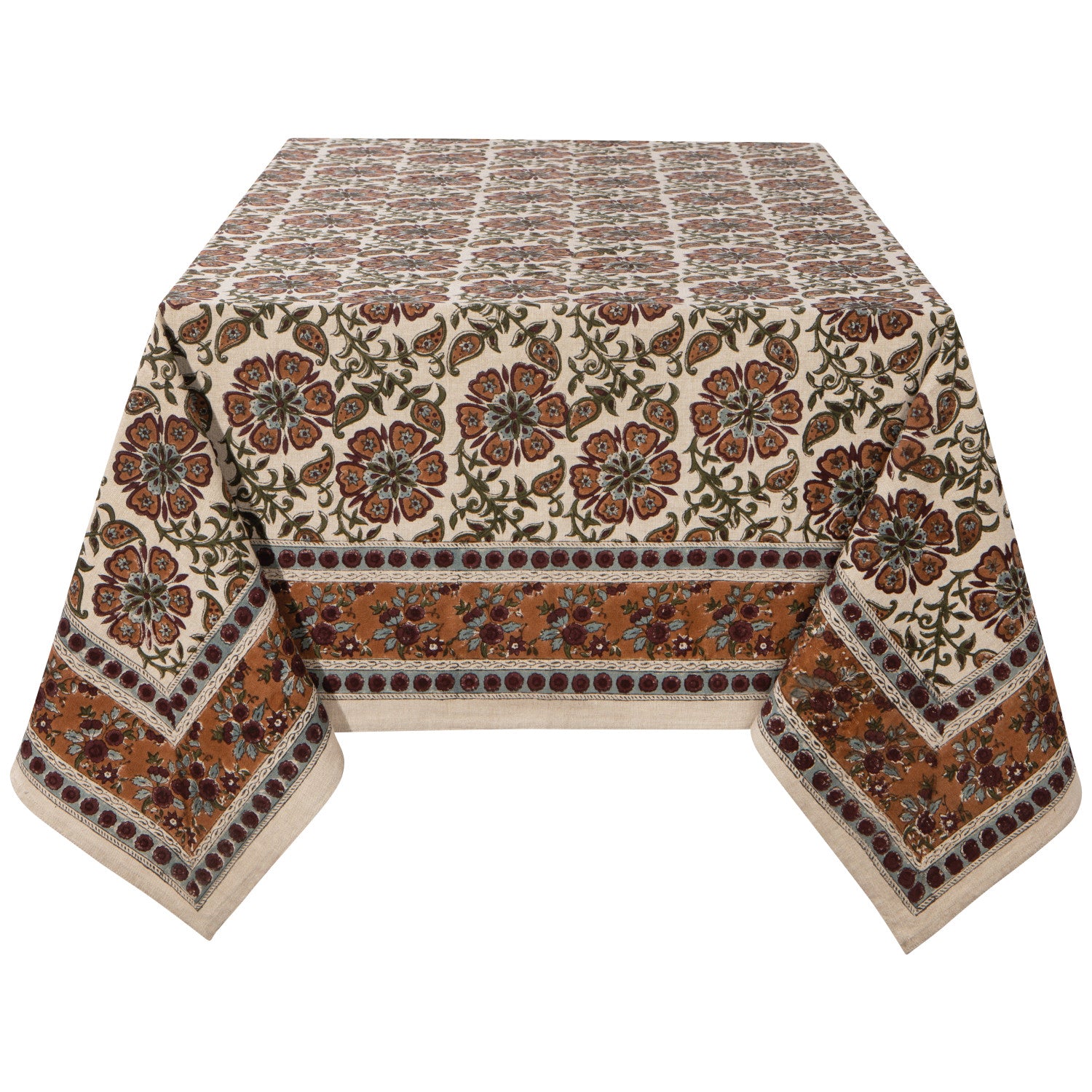 Elysian Block Print Tablecloth