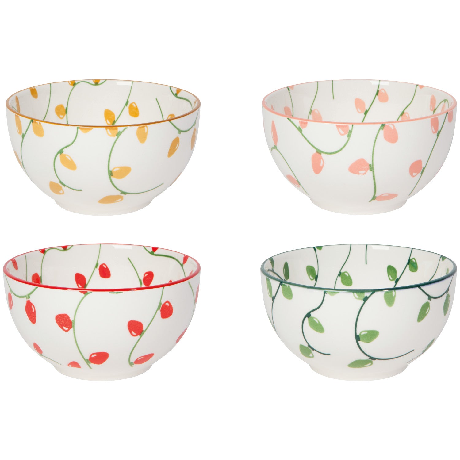 Set/4 Holiday Glow Bowls