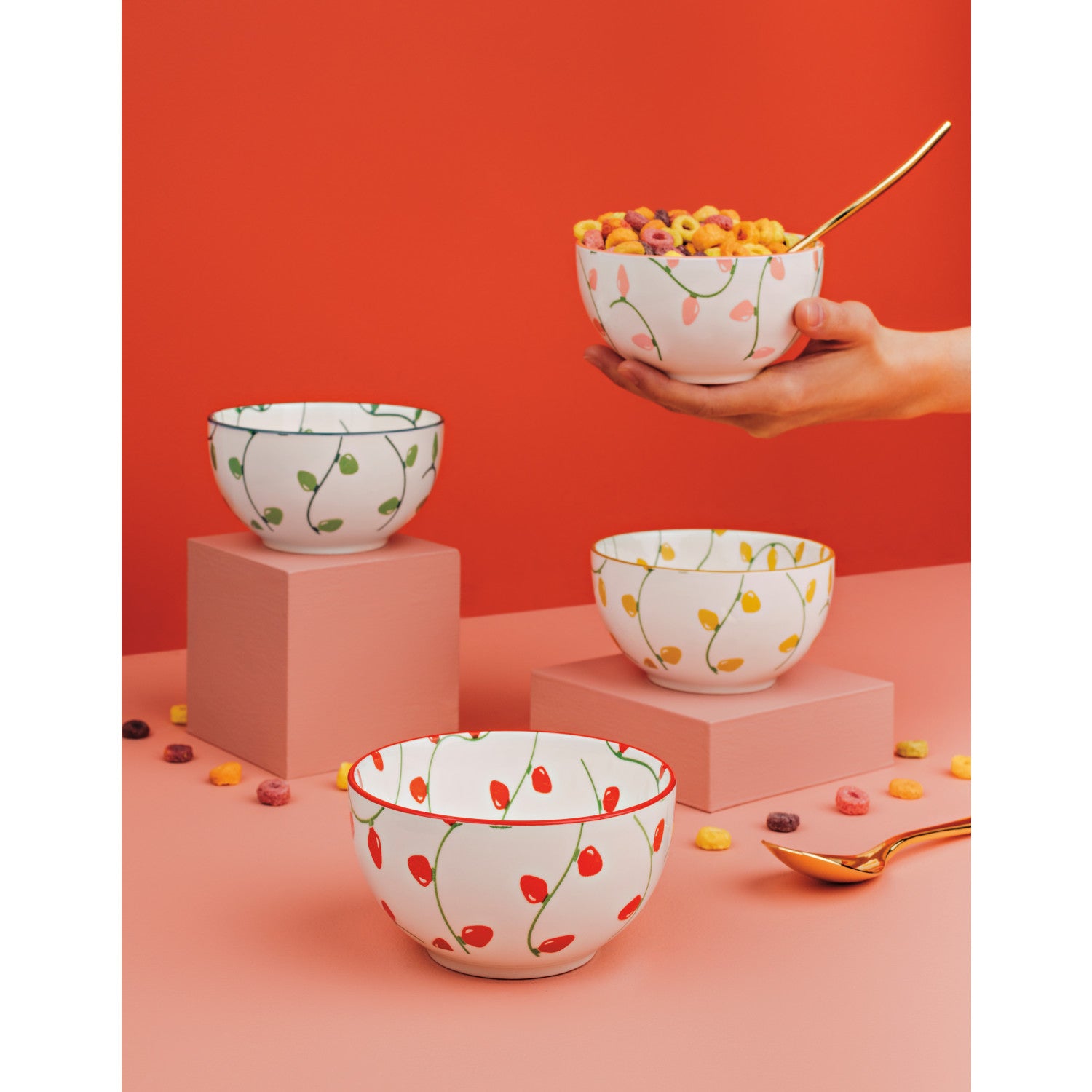 Set/4 Holiday Glow Bowls