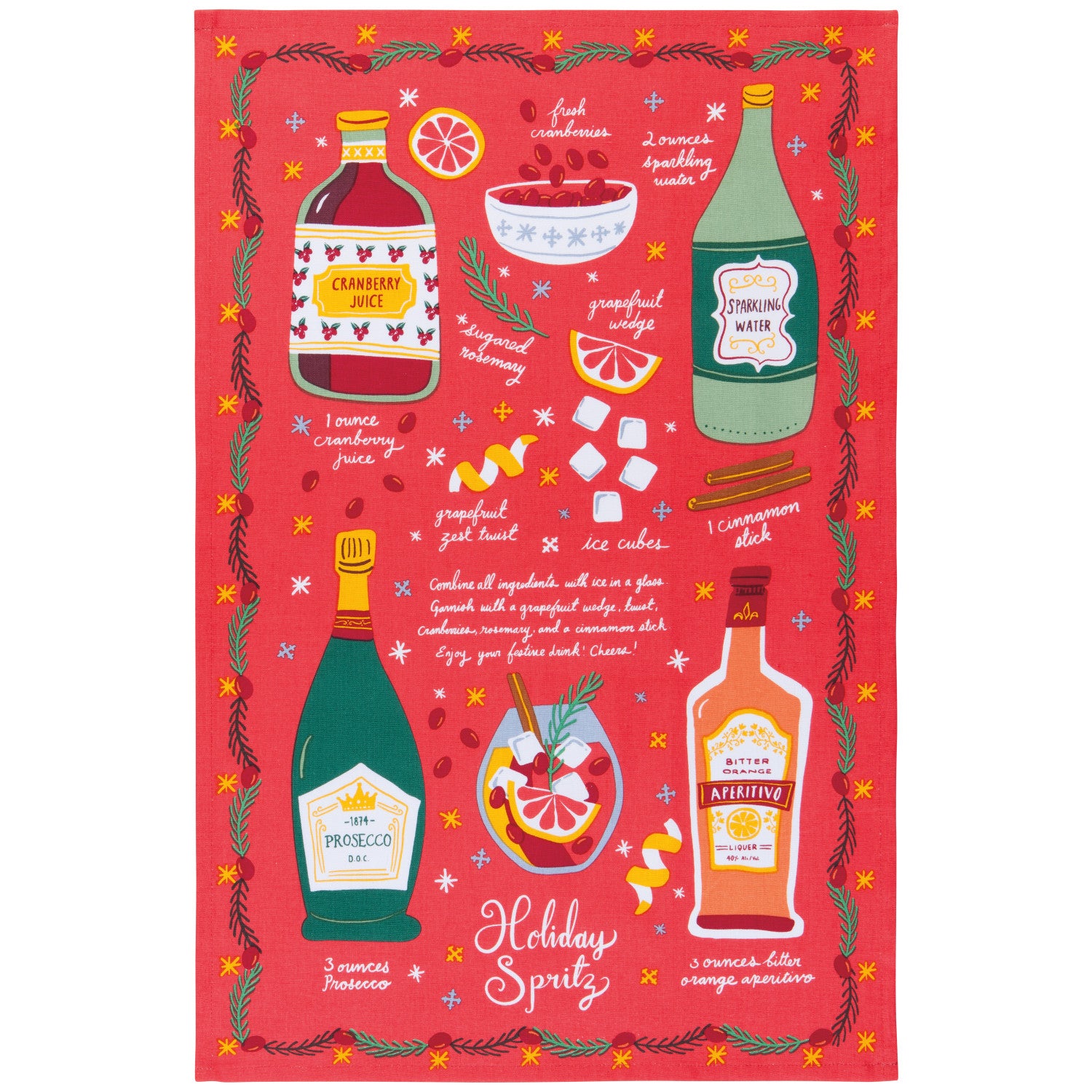 Set/2 Holiday Spirits Kitchen Towel