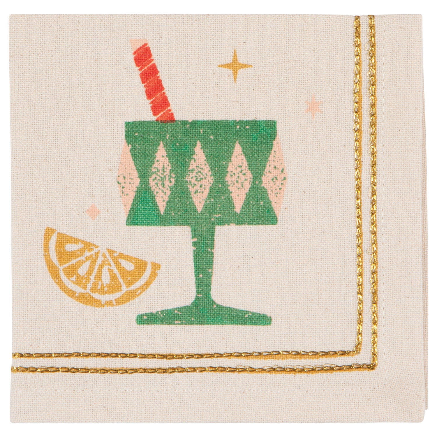 Set/4 Spirits Bright Cocktail Napkins